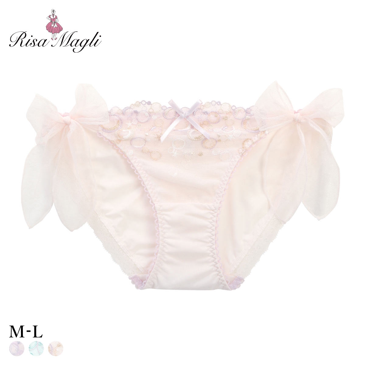 リサマリ アンチェ サイドリボンショーツ Risa Magli サイドひも(PI-ピンク-M)