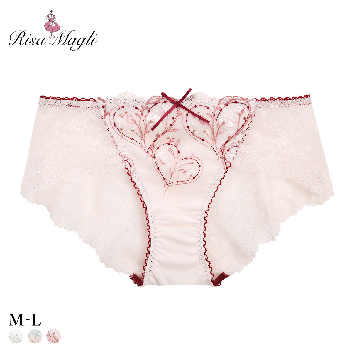 リサマリ フローチェ レース ショーツ スタンダード バックレース Risa Magli(PI-ピンク-M)