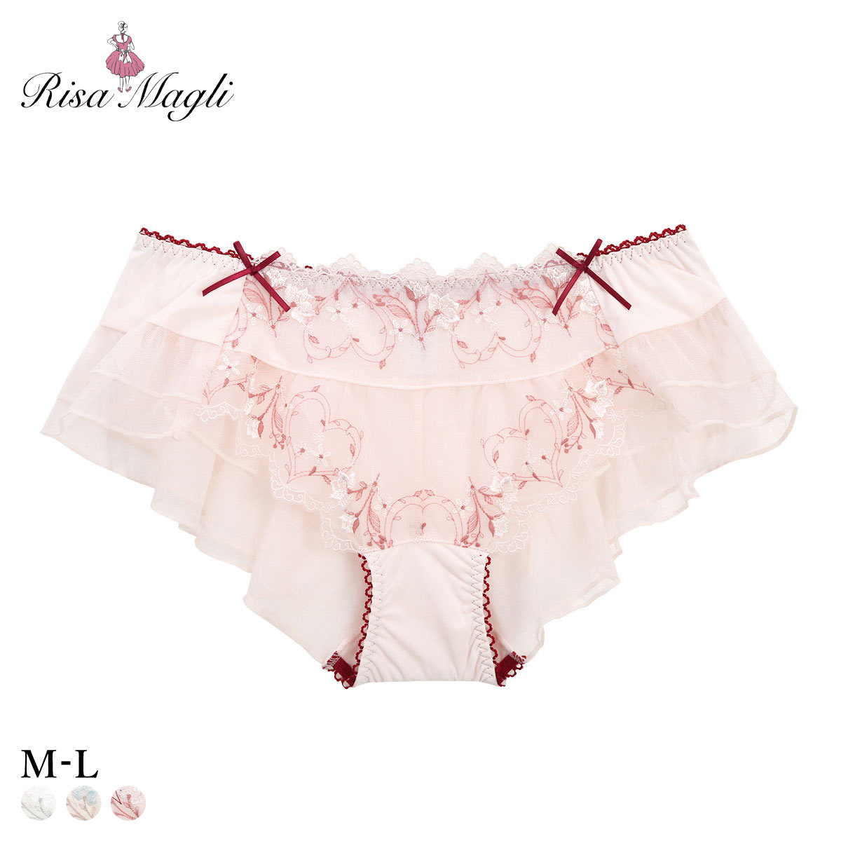 リサマリ フローチェ フレアショーツ バックレース Risa Magli(PI-ピンク-M)