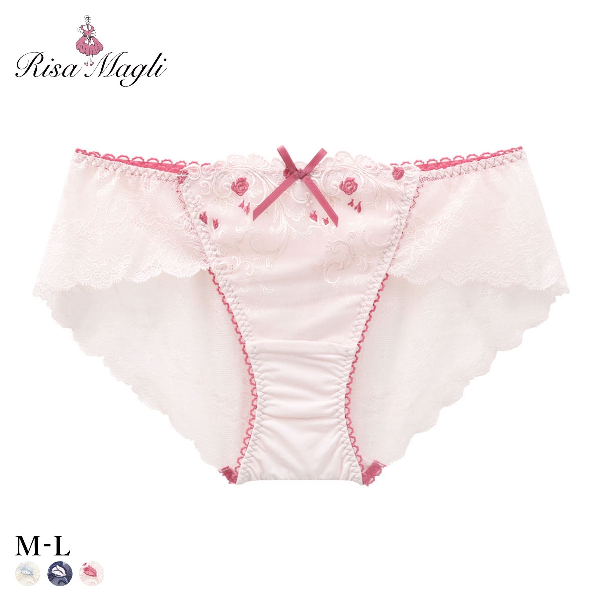 リサマリ シュテファニ レースショーツ バックレース Risa Magli(PI-ピンク-M)