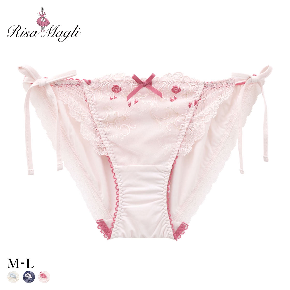リサマリ シュテファニ サイドリボンショーツ サイドひも Risa Magli(PI-ピンク-M)