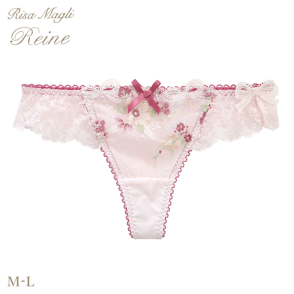 リサマリ レーヌ ダニエラ ショーツ Tバック タンガ ソング バックレース 単品 Risa Magli Reine(PI-ピンク-M)