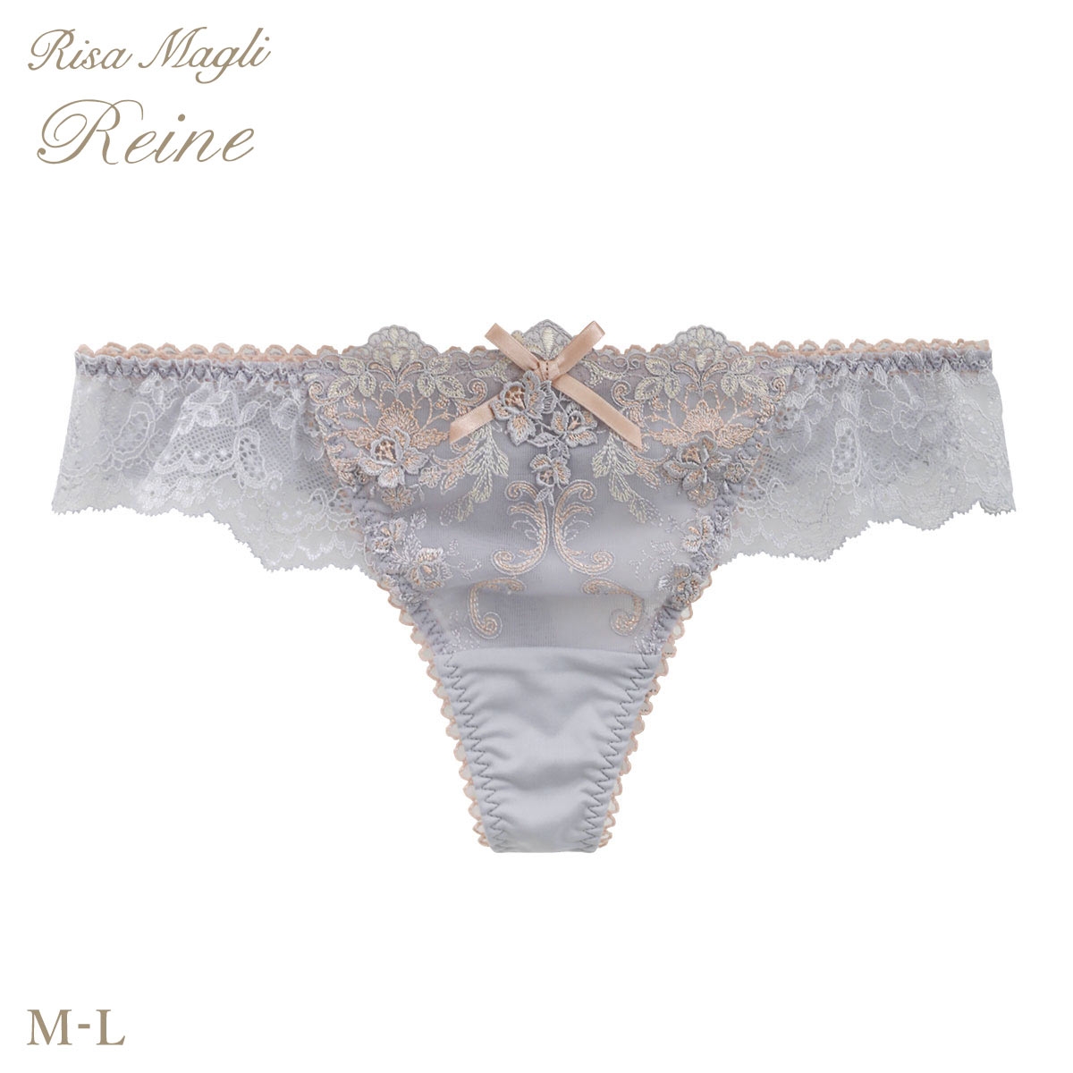 リサマリ レーヌ カタリーナ ショーツ Tバック タンガ ソング バックレース Risa Magli Reine(GY-グレー-M)