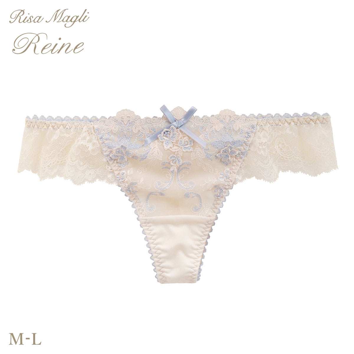 リサマリ レーヌ カタリーナ ショーツ Tバック タンガ ソング バックレース Risa Magli Reine(CR-クリーム-M)