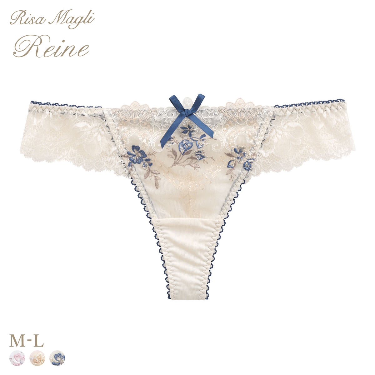 リサマリ レーヌ アリーシャ ショーツ Tバック 単品 Risa Magli Reine(CR-クリーム-M)