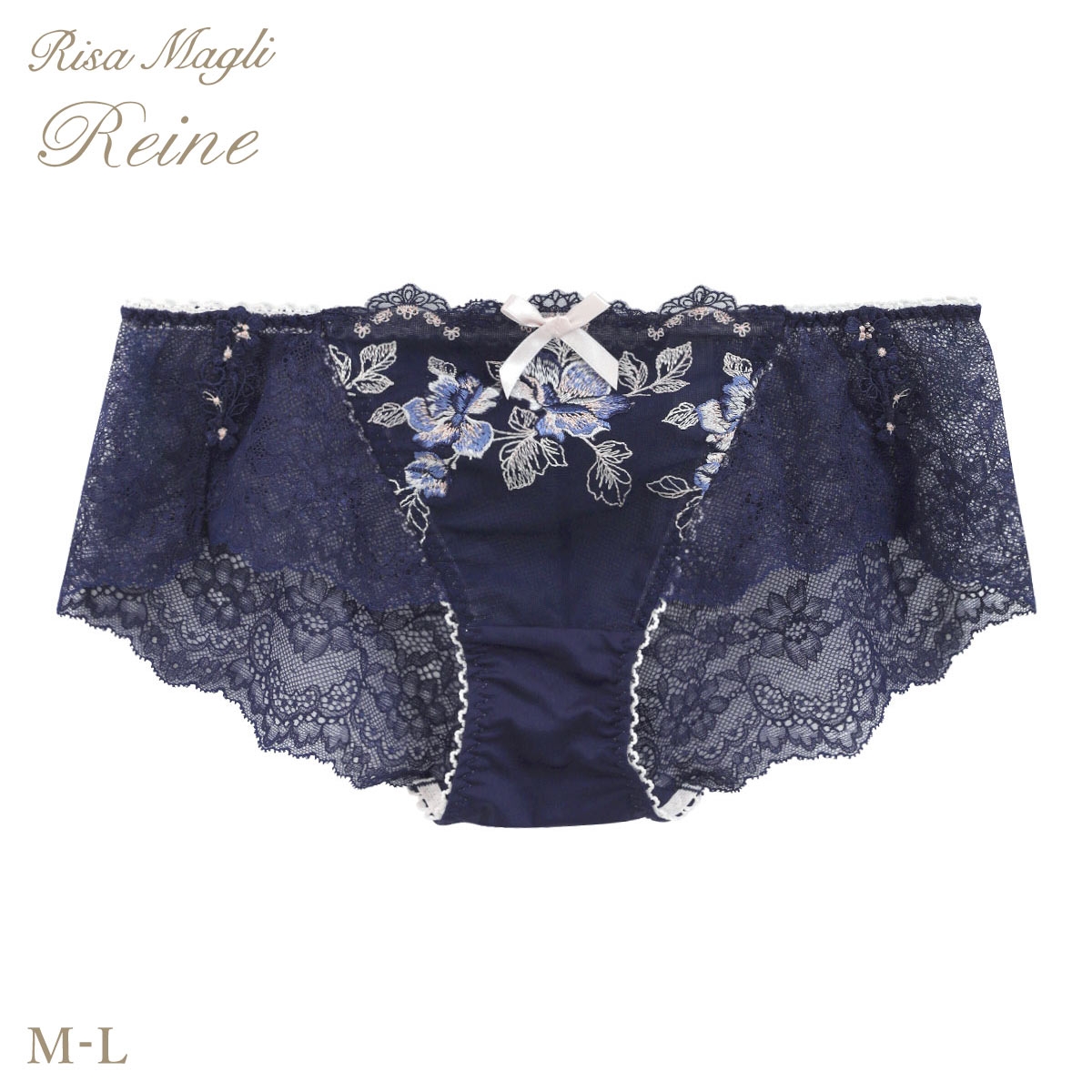 リサマリ レーヌ マルレーン レースショーツ ノーマル バックレース Risa Magli Reine(NV-ネイビー-M)