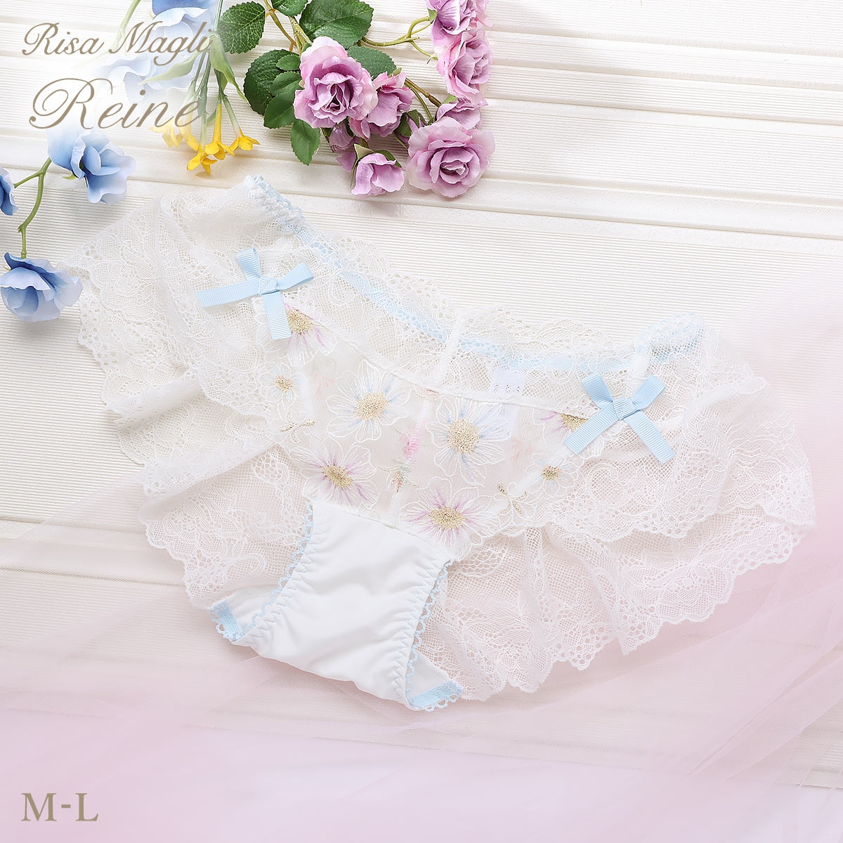 リサマリ レーヌ アンネリー フレアショーツ バックレース Risa Magli Reine(WH-ホワイト-M)
