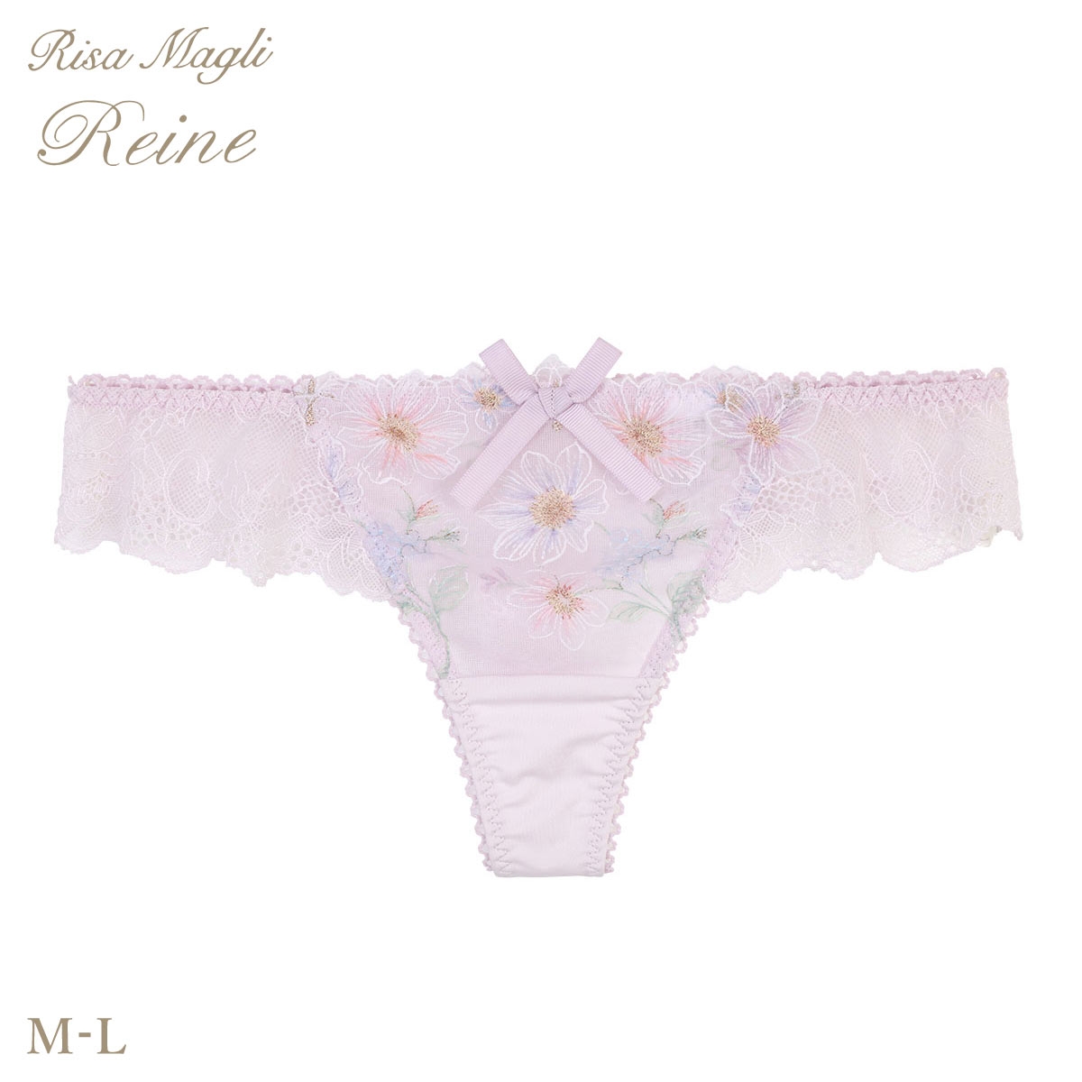 リサマリ レーヌ アンネリー ショーツ Tバック タンガ ソング バックレース 単品 Risa Magli Reine(LV-ラベンダー-M)