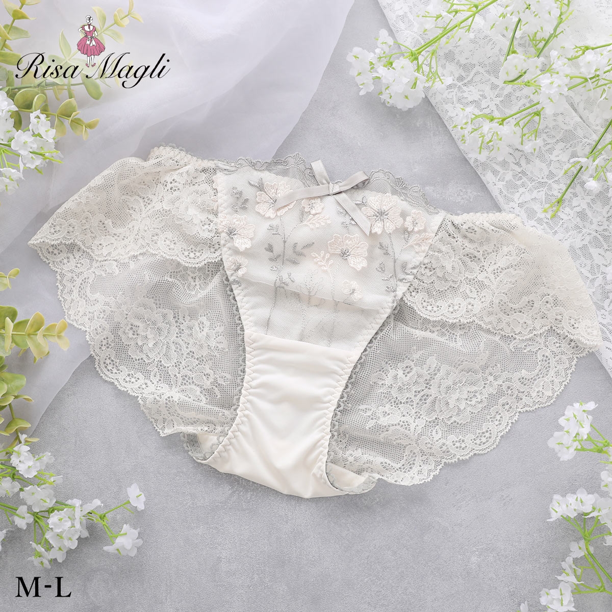 リサマリ ラーレ ショーツ スタンダード バックレース Risa Magli(IV-アイボリー-M)