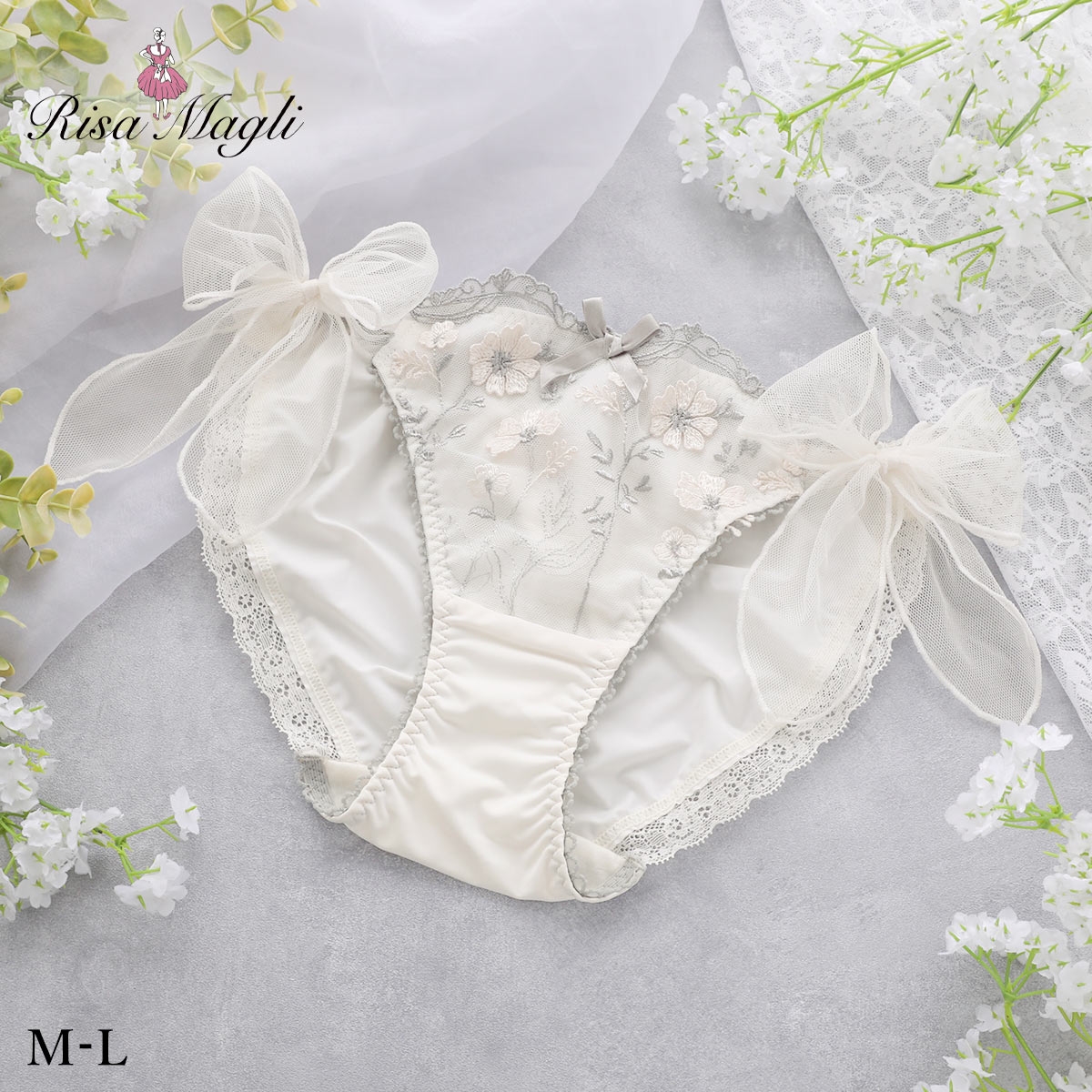リサマリ ラーレ サイドリボンショーツ スタンダード Risa Magli(IV-アイボリー-M)