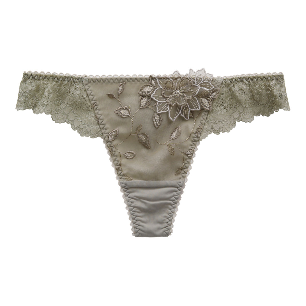 リサマリ Risa Magli ライナ Tバック ショーツ タンガ ソング 単品(GR-グリーン-M)