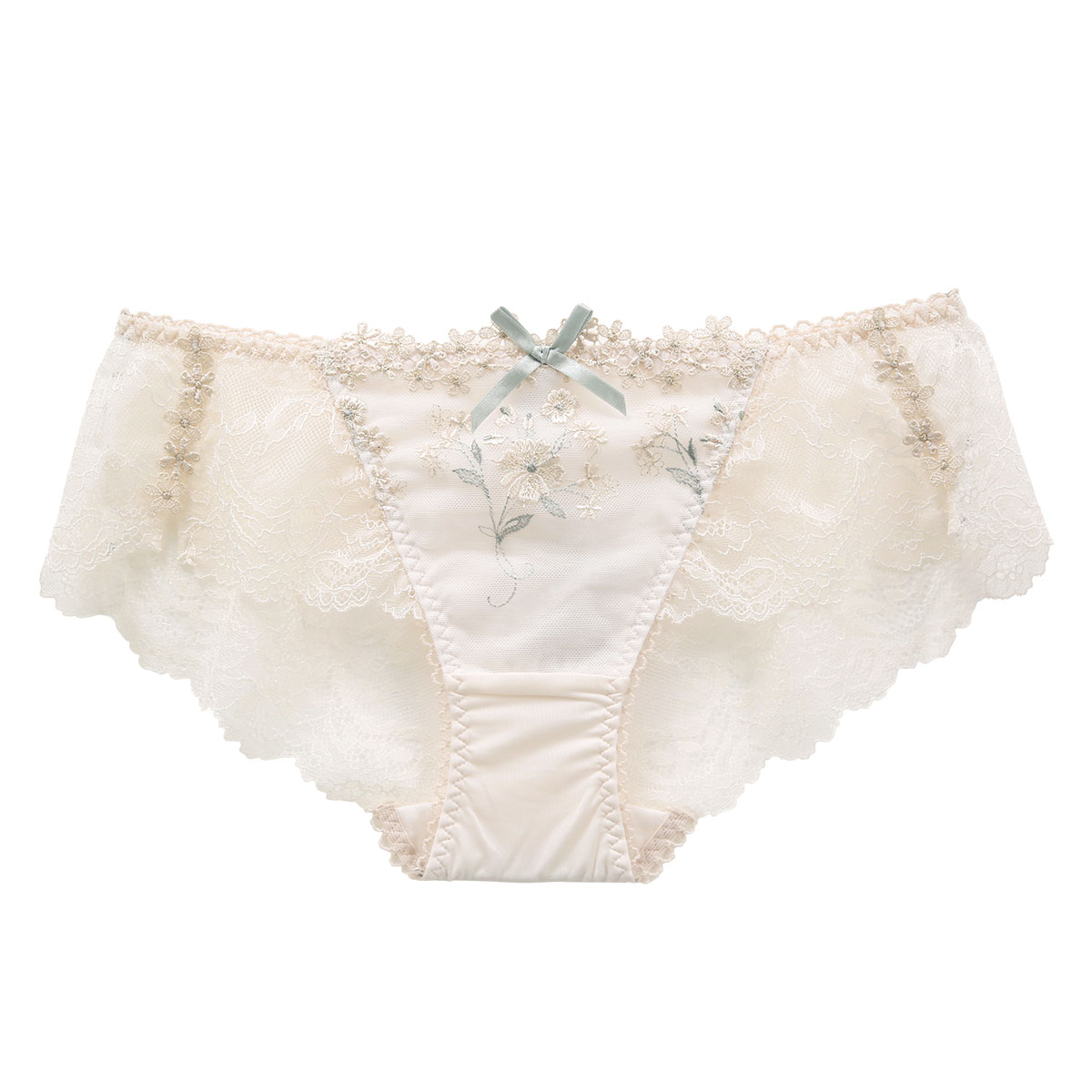 リサマリ Risa Magli レーナ ショーツ スタンダード バックレース 単品(IV-アイボリー-M)