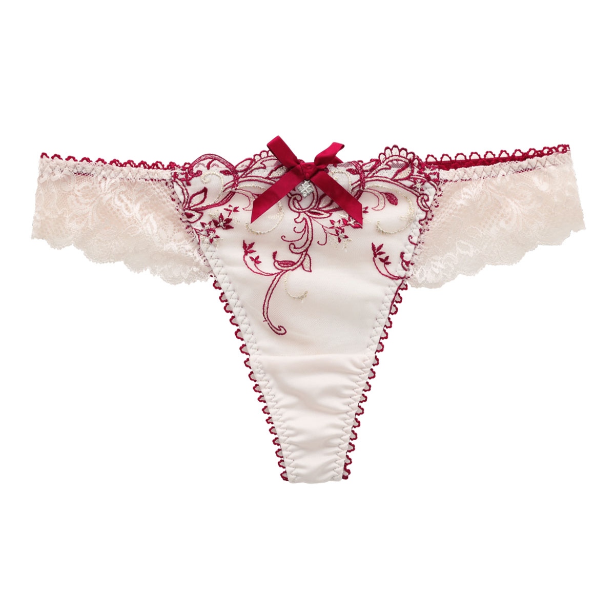 リサマリ Risa Magli レーヌ Reine リース Tバック ショーツ タンガ ソング 単品(RE-レッド-M)