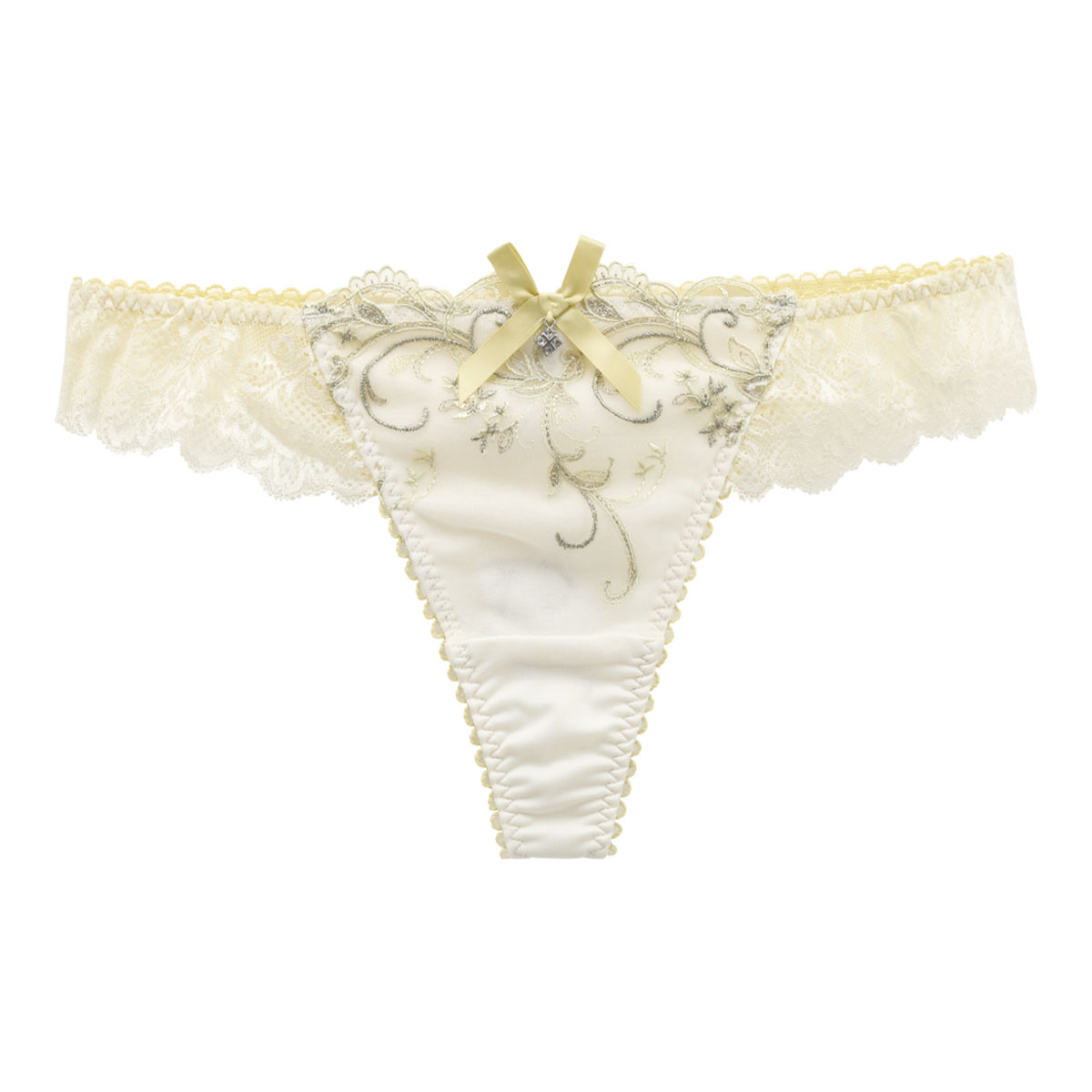 リサマリ Risa Magli レーヌ Reine リース Tバック ショーツ タンガ ソング 単品(YE-イエロー-M)