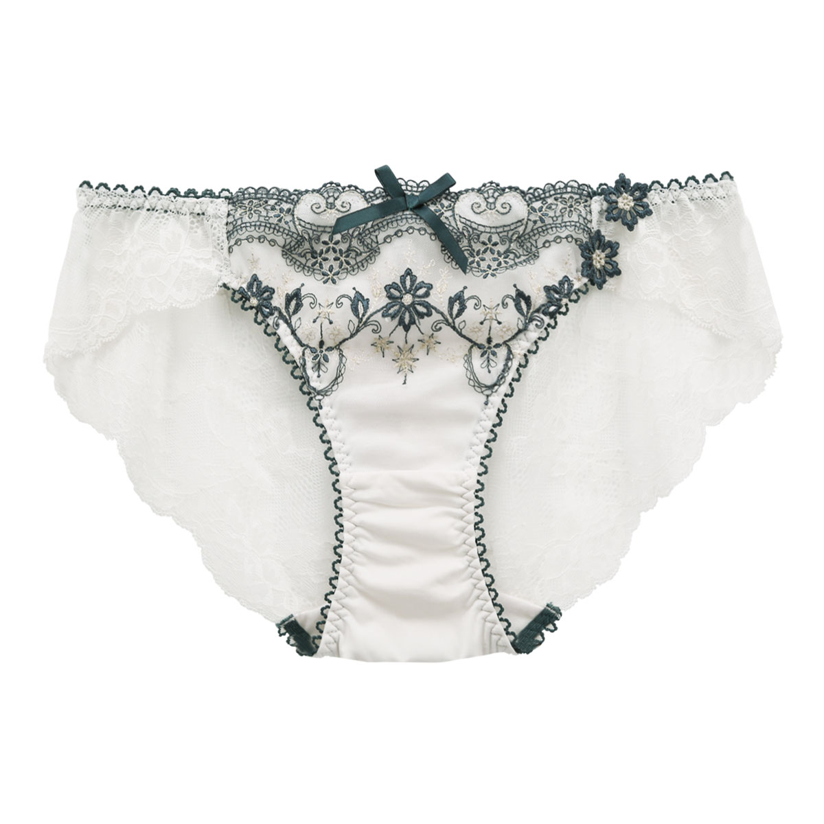 リサマリ Risa Magli ノエリア ショーツ スタンダード バックレース 単品(GR-グリーン-M)