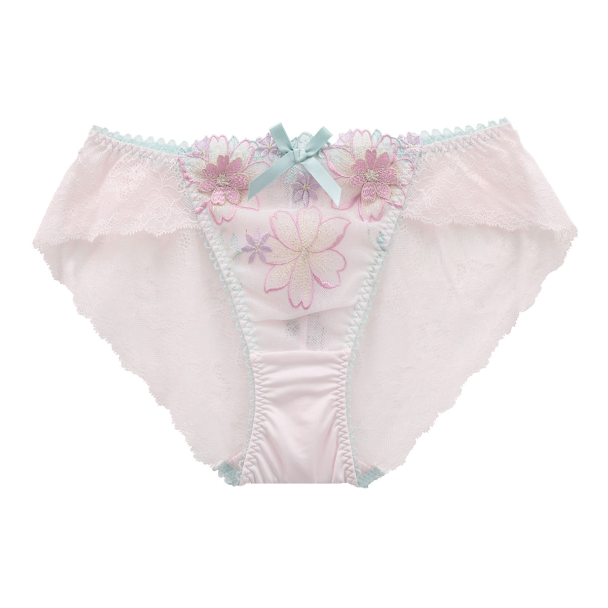 リサマリ Risa Magli レーヌ Reine アンネマリー バックレース ノーマル ショーツ 単品(PI-ピンク-M)