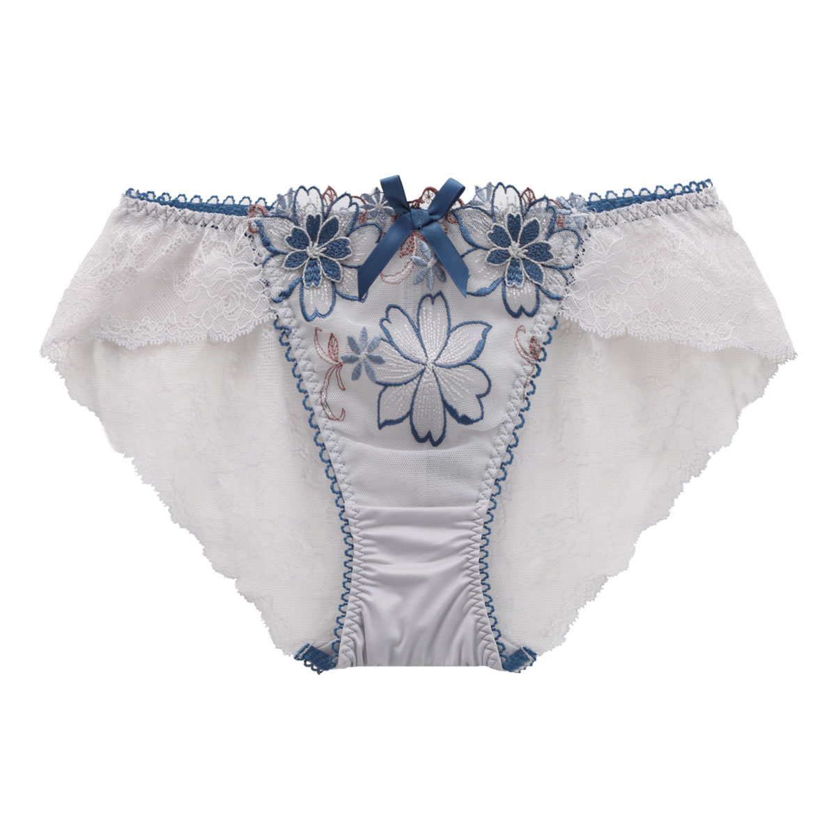 リサマリ Risa Magli レーヌ Reine アンネマリー バックレース ノーマル ショーツ 単品(BU-ブルー-M)