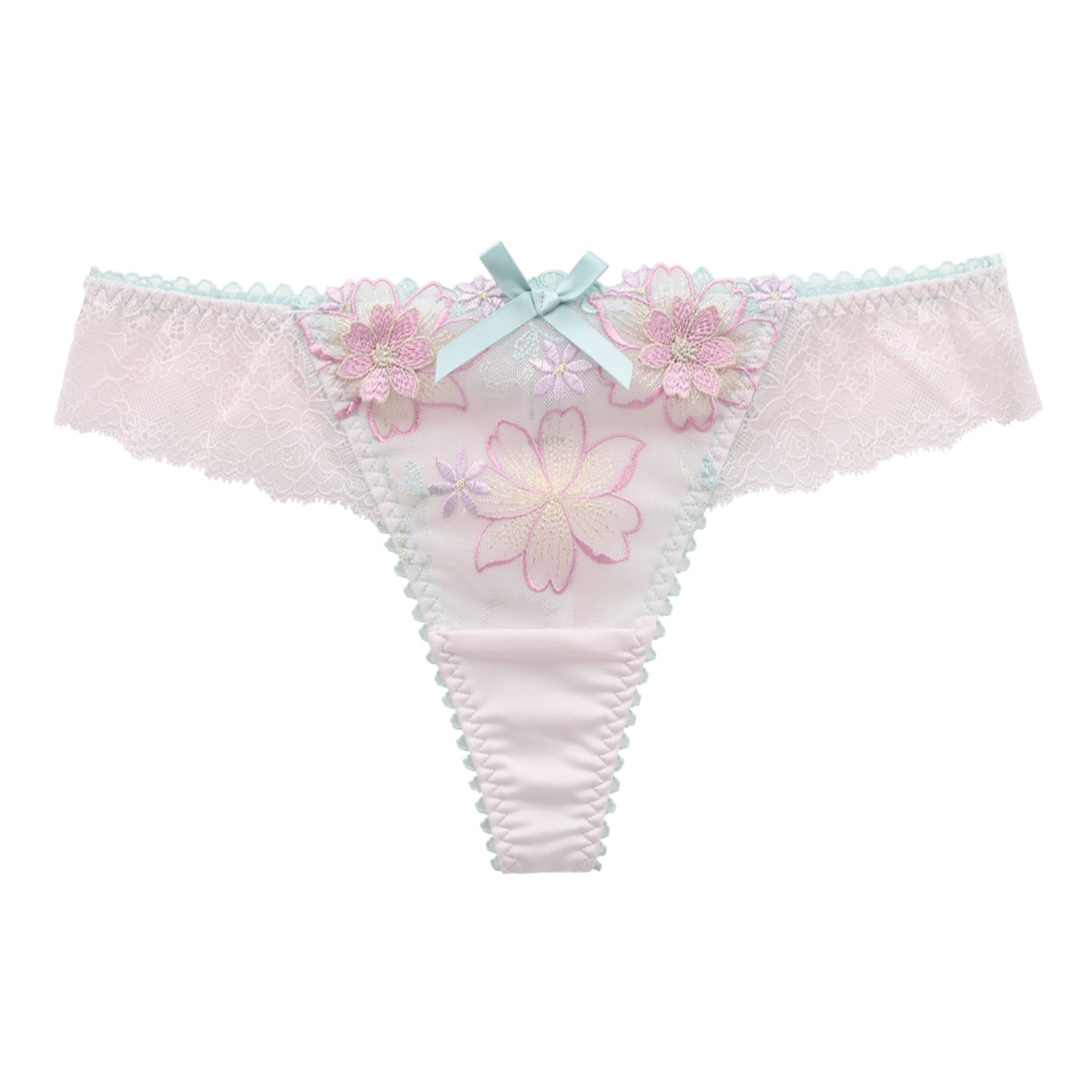 リサマリ Risa Magli レーヌ Reine アンネマリー ショーツ Tバック タンガ ソング バックレース 単品(PI-ピンク-M)