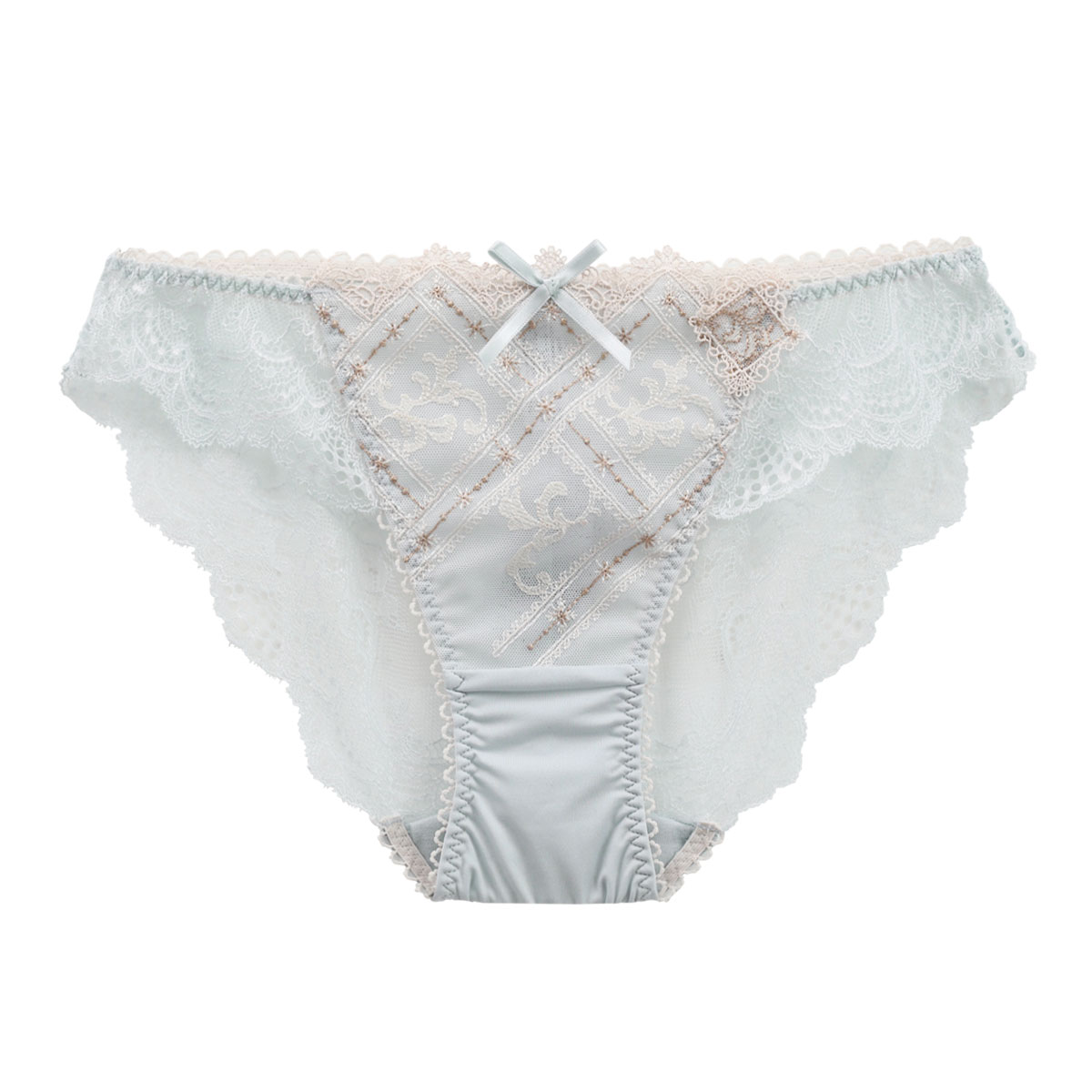 リサマリ Risa Magli レーヌ Reine クリスチアーヌ ショーツ バックレース 単品(BU-ブルー-M)