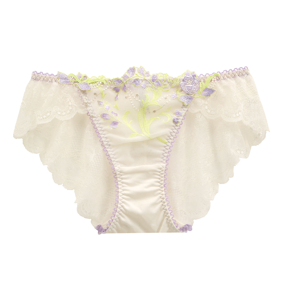 リサマリ Risa Magli レーヌ Reine アナベル バックレース ノーマル ショーツ 単品(PU-パープル-M)