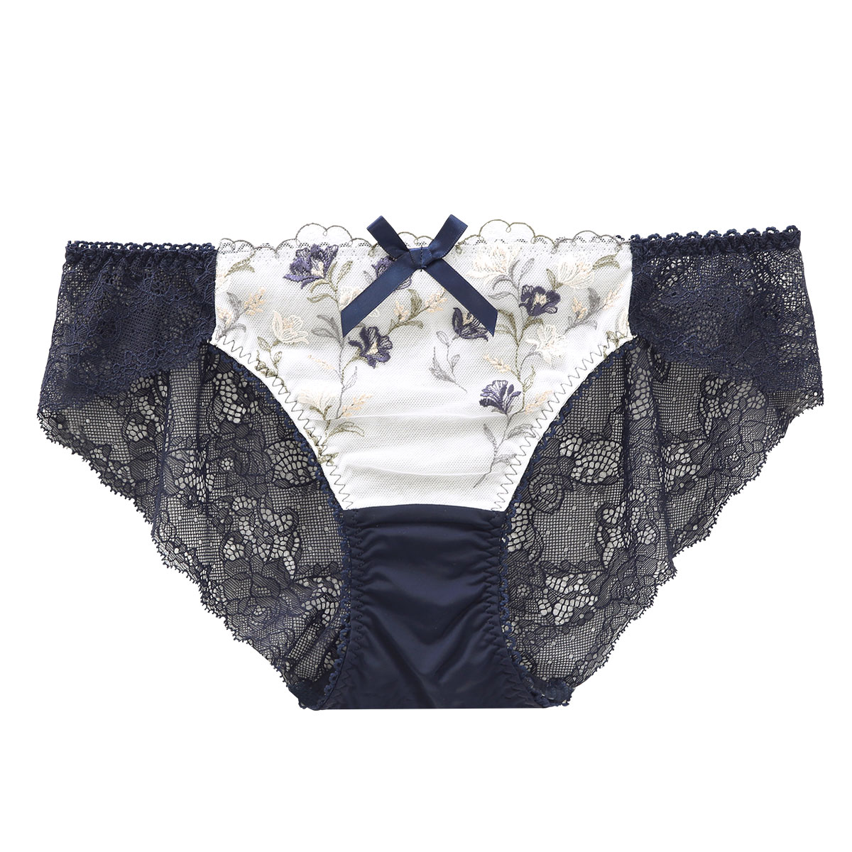 リサマリ Risa Magli リュカ ショーツ スタンダード バックレース 単品(NV-ネイビー-M)