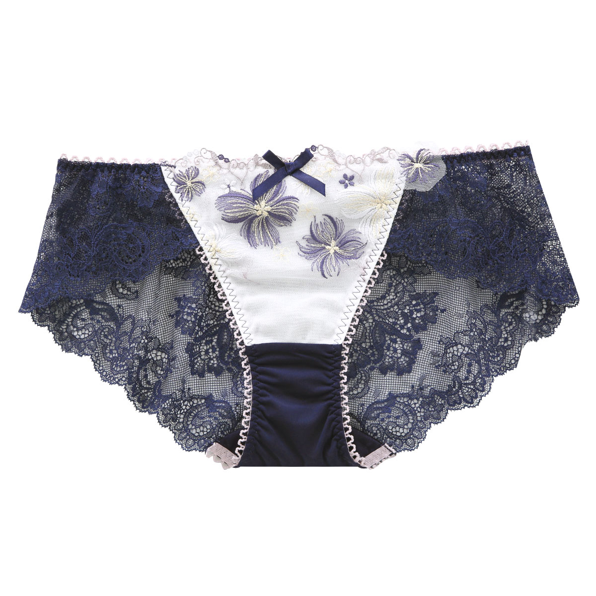 リサマリ Risa Magli サンドラ ショーツ スタンダード バックレース 単品(NV-ネイビー-M)