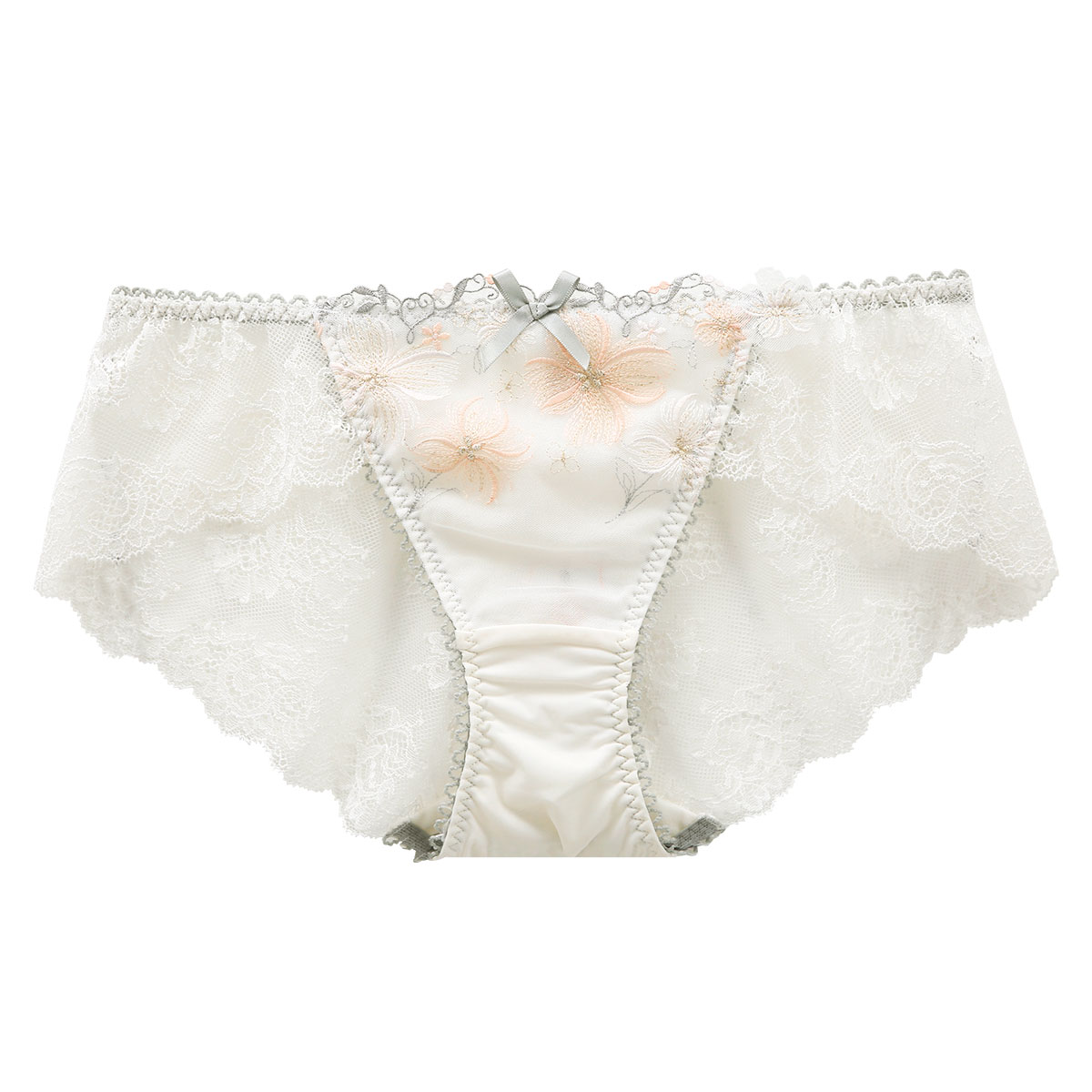 リサマリ Risa Magli サンドラ ショーツ スタンダード バックレース 単品(IV-アイボリー-M)