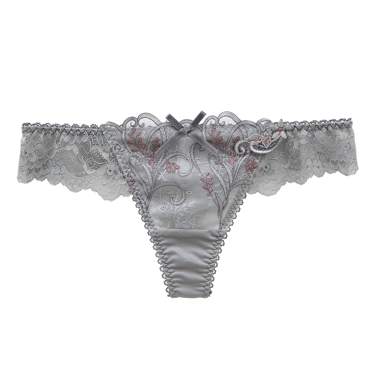 リサマリ Risa Magli レーヌ Reine エリアーヌ ショーツ Tバック バックレース 単品(GY-グレー-M)