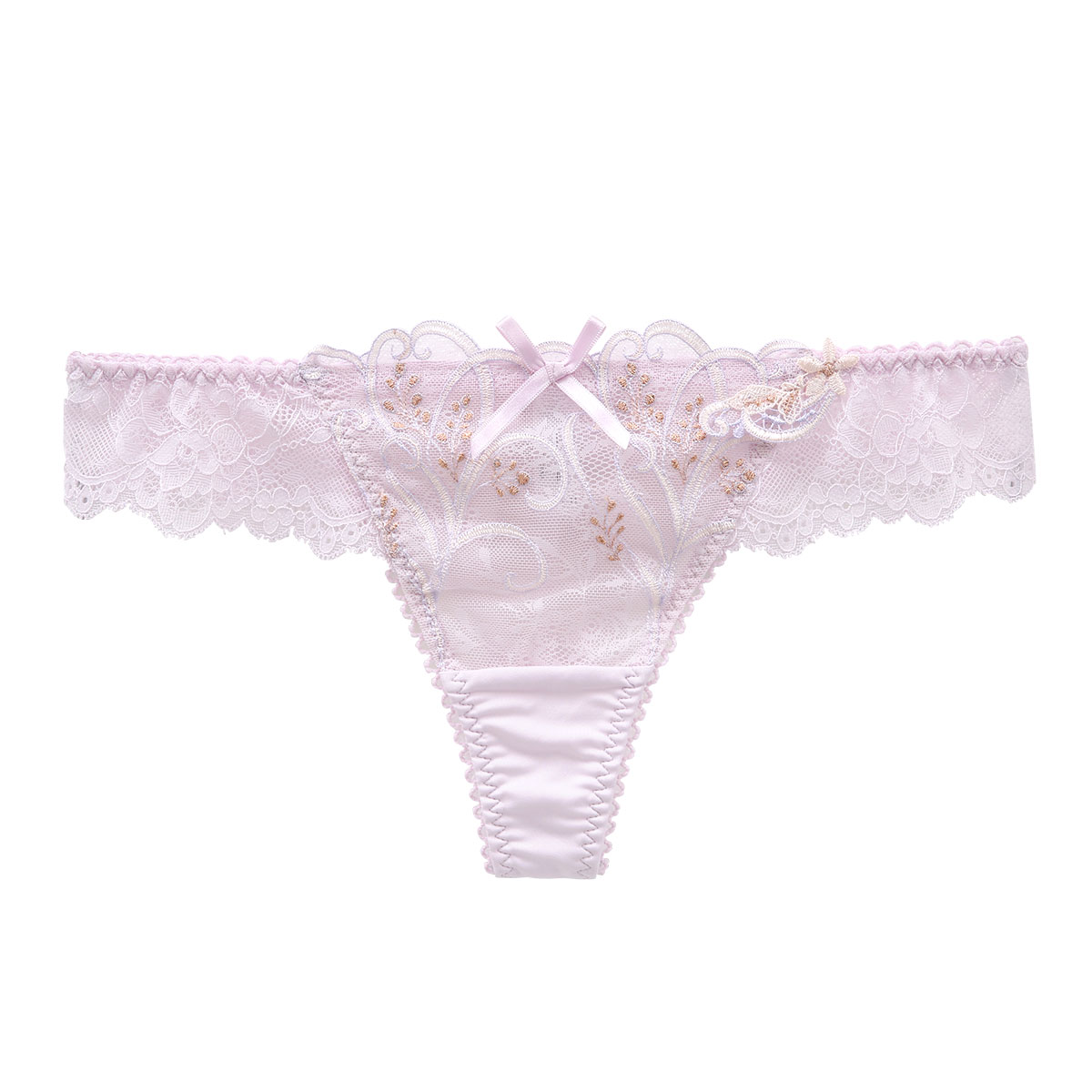 リサマリ Risa Magli レーヌ Reine エリアーヌ ショーツ Tバック バックレース 単品(PU-パープル-M)