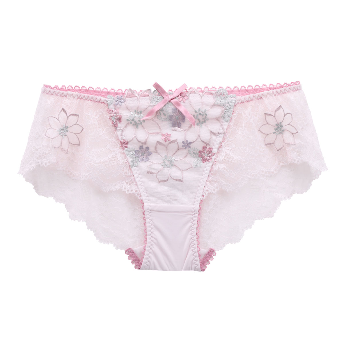 リサマリ Risa Magli カモミーユ ショーツ ノーマル バックレース 単品(PI-ピンク-M)