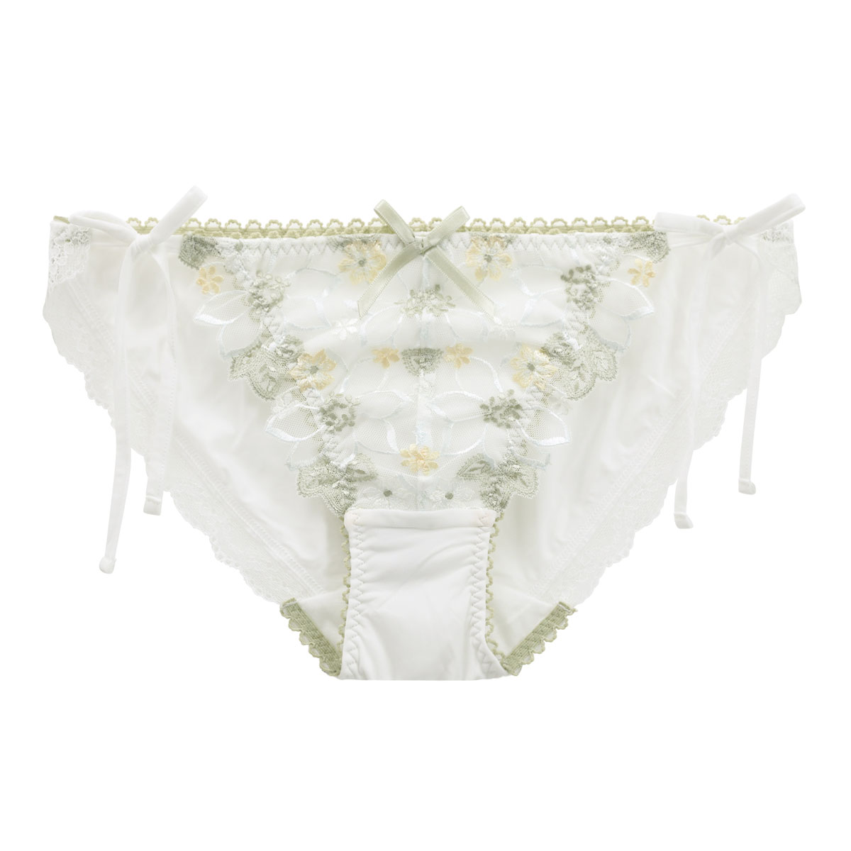 リサマリ Risa Magli カモミーユ サイドリボンショーツ 単品(GR-グリーン-M)