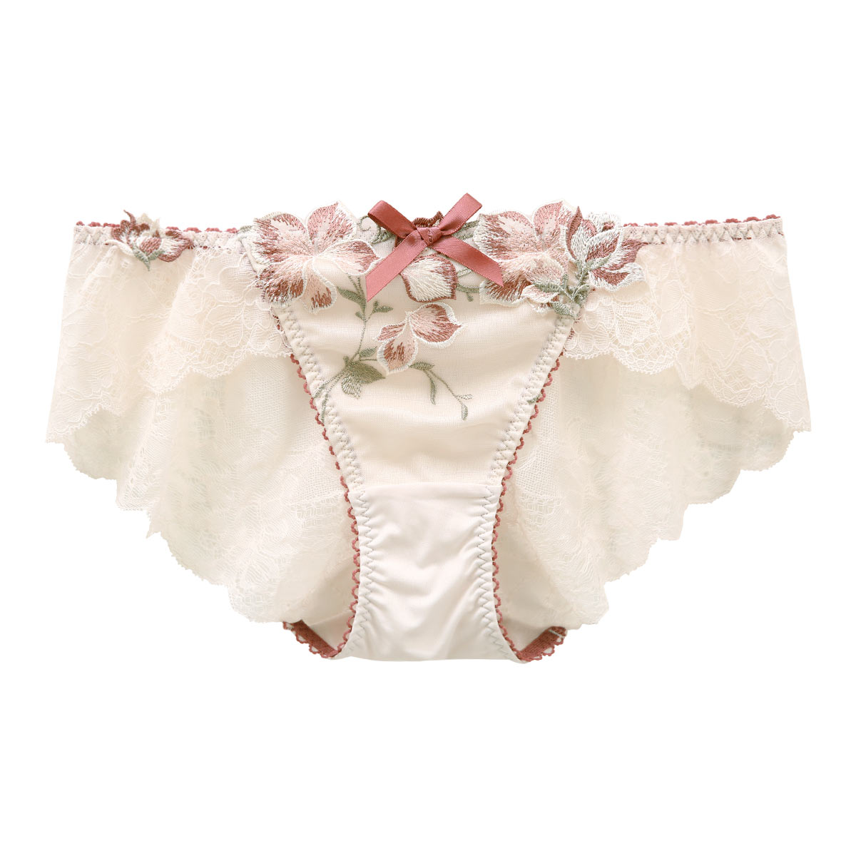 リサマリ Risa Magli レーヌ Reine クレモンス レースショーツ バックレース スタンダード ショーツ 単品(RO-ローズ-M)