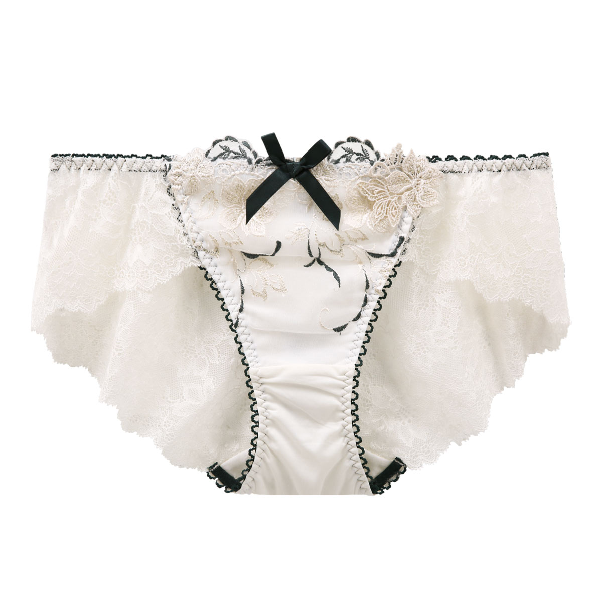 リサマリ Risa Magli マリカ ショーツ スタンダード バックレース 単品(IV-アイボリー-M)