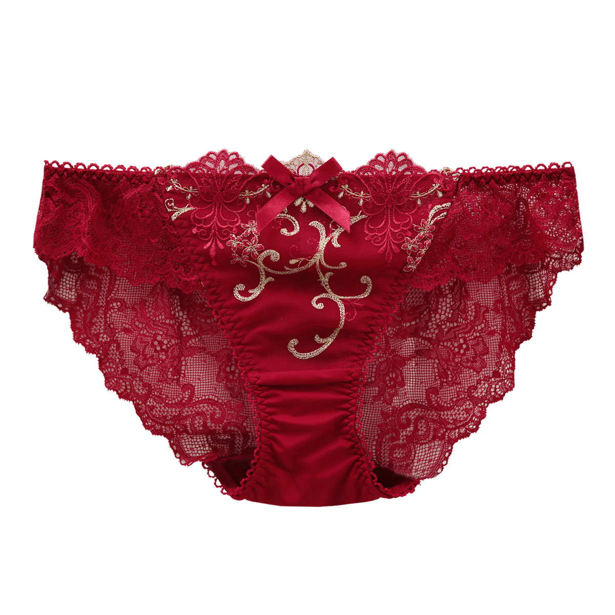 リサマリ Risa Magli レーヌ Reine シュトレン レースショーツ バックレース 単品(RE-レッド-M)