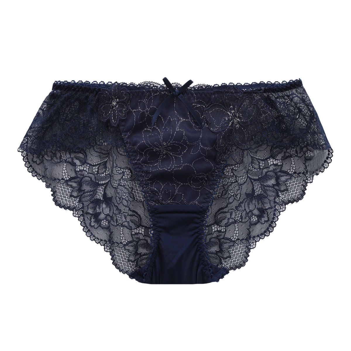 リサマリ Risa Magli ジョエル レースショーツ ノーマル バックレース 単品(NV-ネイビー-M)