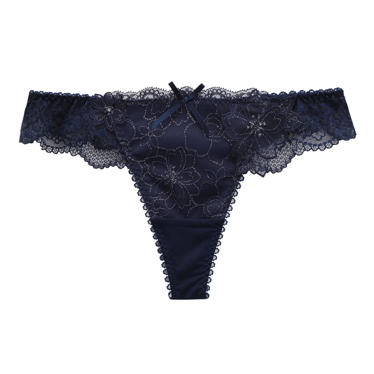 リサマリ Risa Magli ジョエル ショーツ Tバック バックレース 単品(NV-ネイビー-M)