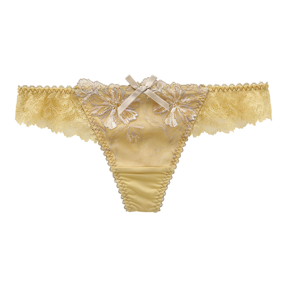 リサマリ Risa Magli シャンタル Tバック ショーツ タンガ ソング 単品(MUS-マスタード-M)