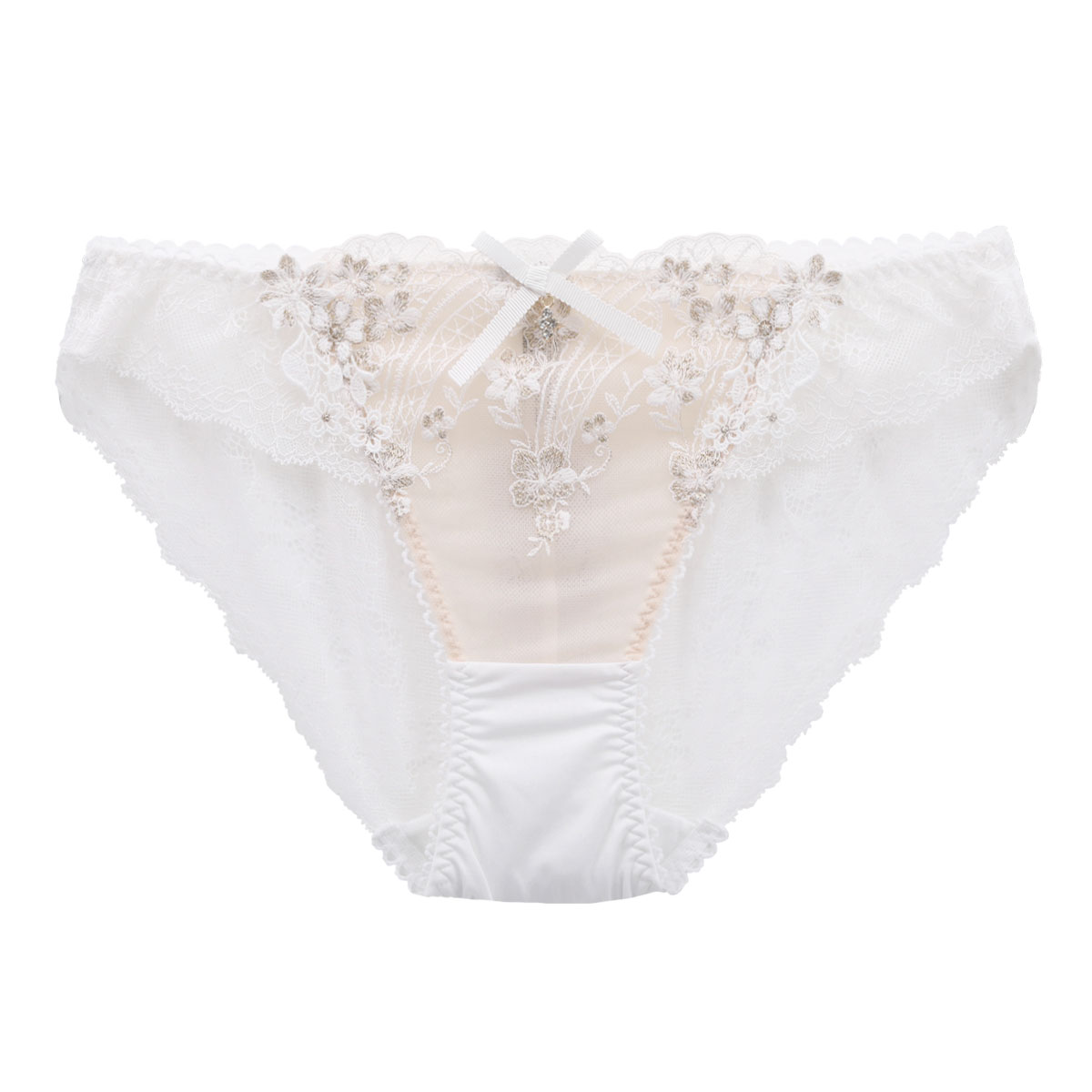 リサマリ Risa Magli レーヌ Reine フェリシテ ショーツ バックレース 単品(WH-ホワイト-M)
