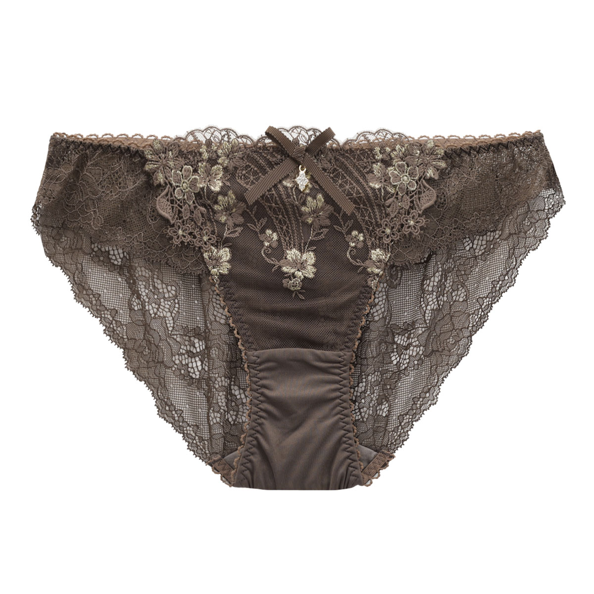 リサマリ Risa Magli レーヌ Reine フェリシテ ショーツ バックレース 単品(BR-ブラウン-M)