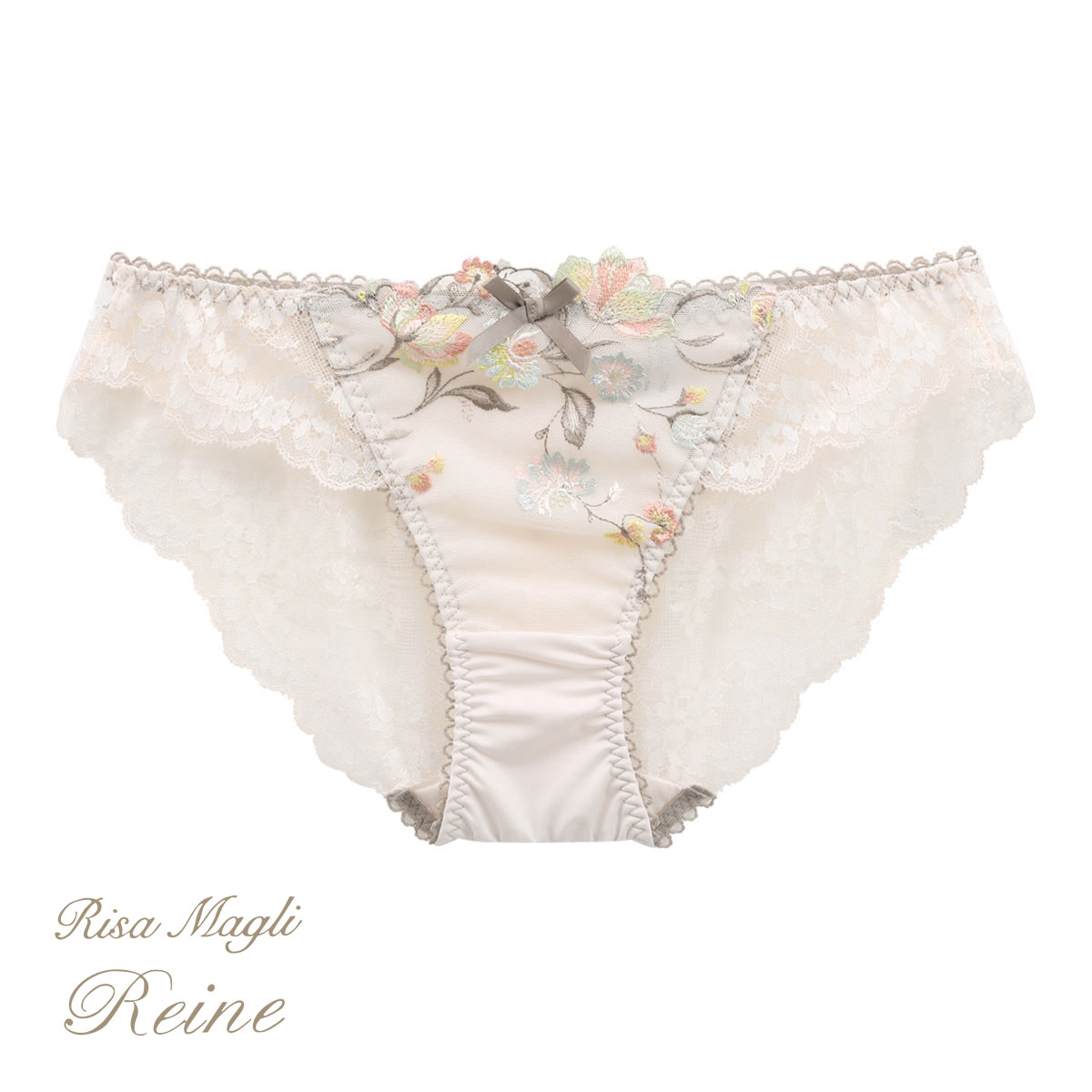 リサマリ Risa Magli レーヌ Reine レンヌ ショーツ ノーマル バックレース 単品(OR-オレンジ-M)