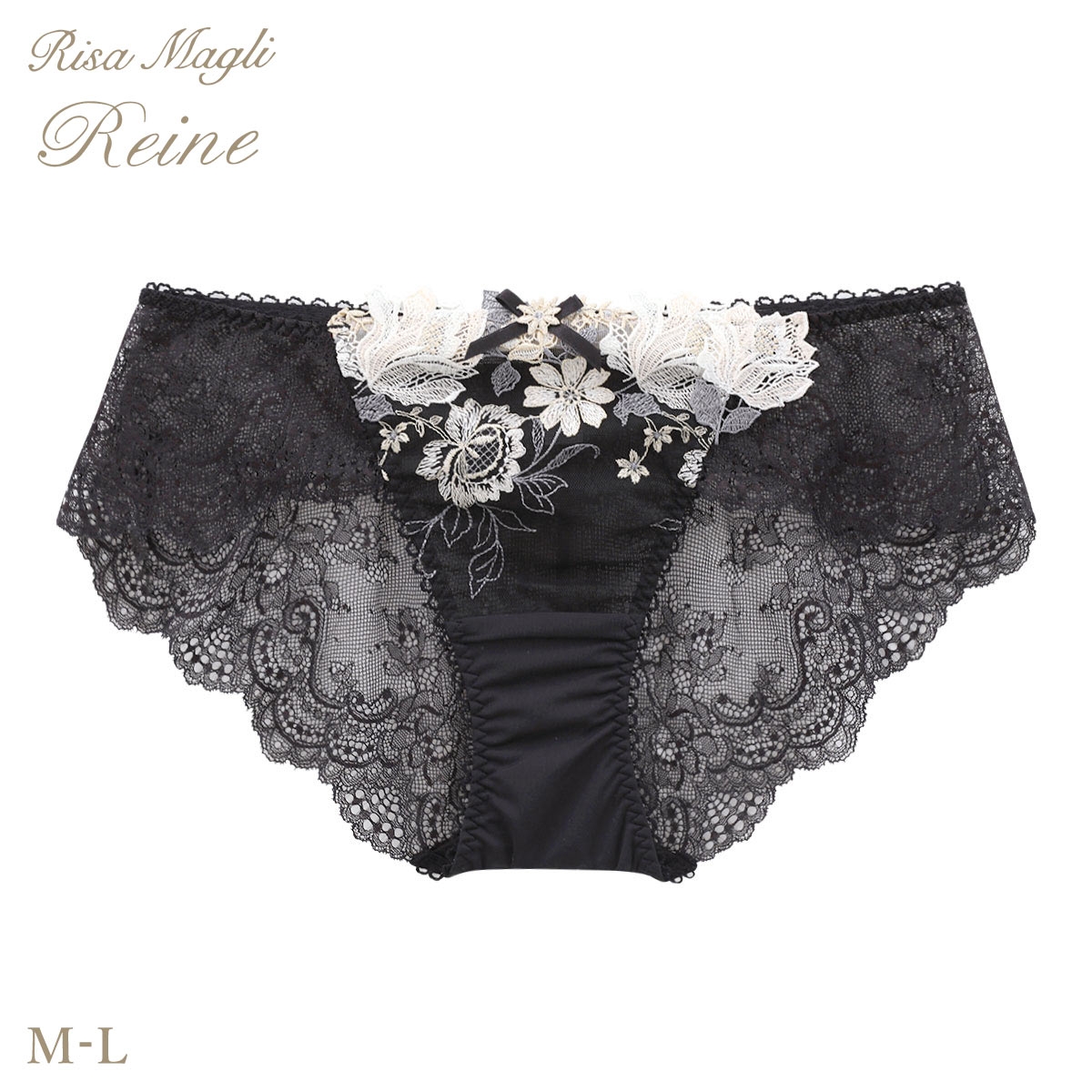 リサマリ レーヌ アデラ レースショーツ バックレース Risa Magli Reine(BK-ブラック-M)