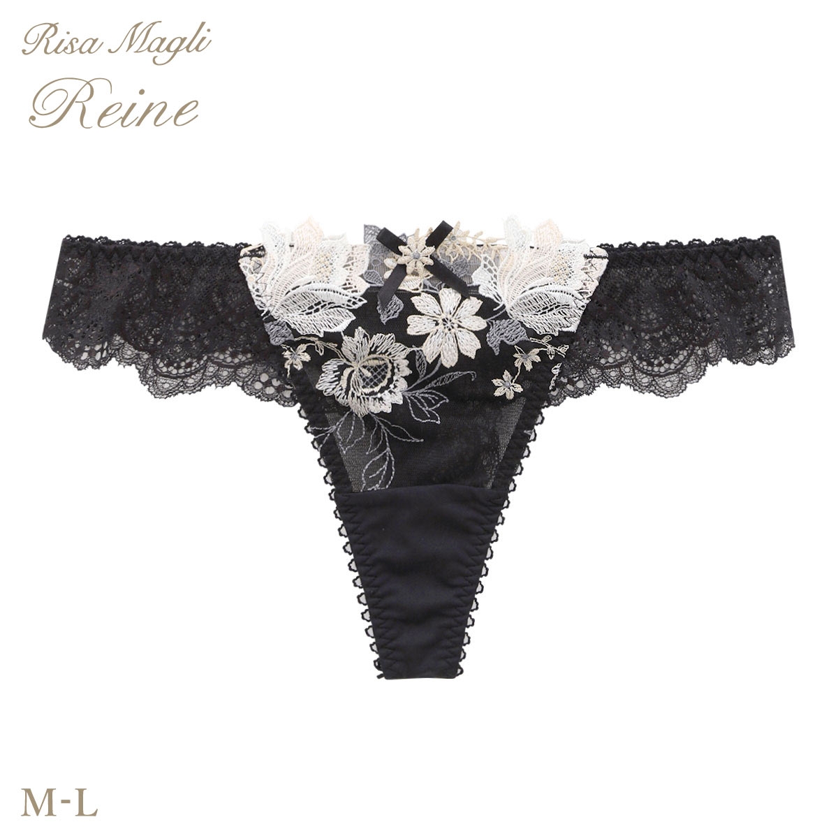 リサマリ レーヌ アデラ Tバック ショーツ Risa Magli Reine(BK-ブラック-M)