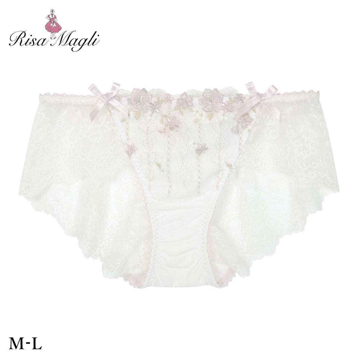 リサマリ ナルナ スタンダード レースショーツ バックレース Risa Magli(IV-アイボリー-M)