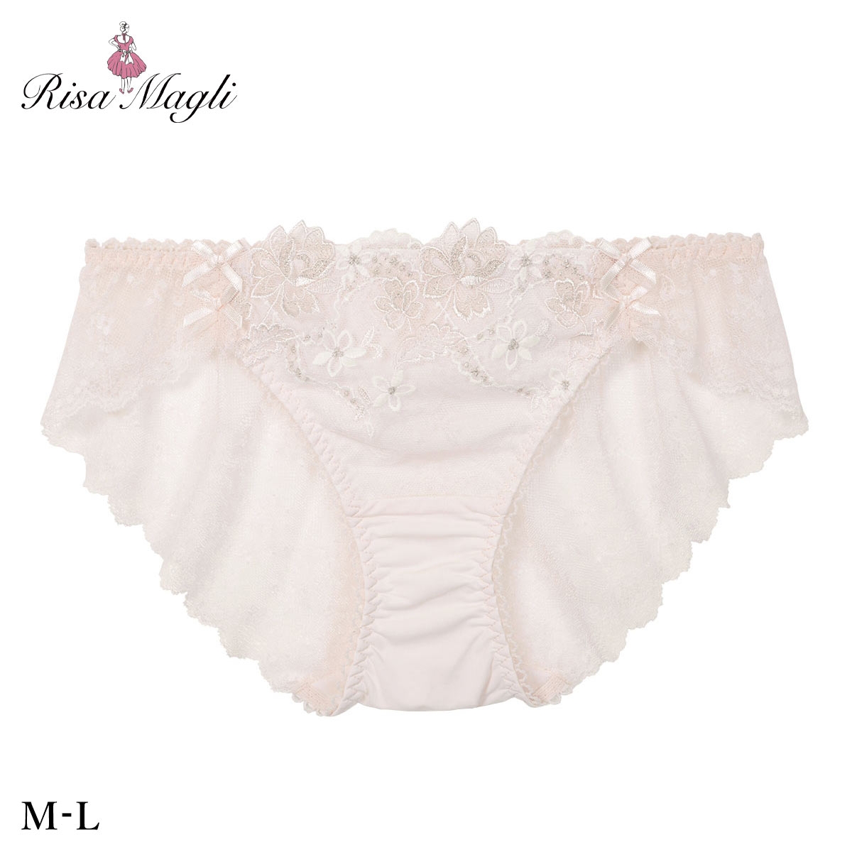 リサマリ セーヌ レースショーツ バックレース Risa Magli(LPI-薄ピンク-M)