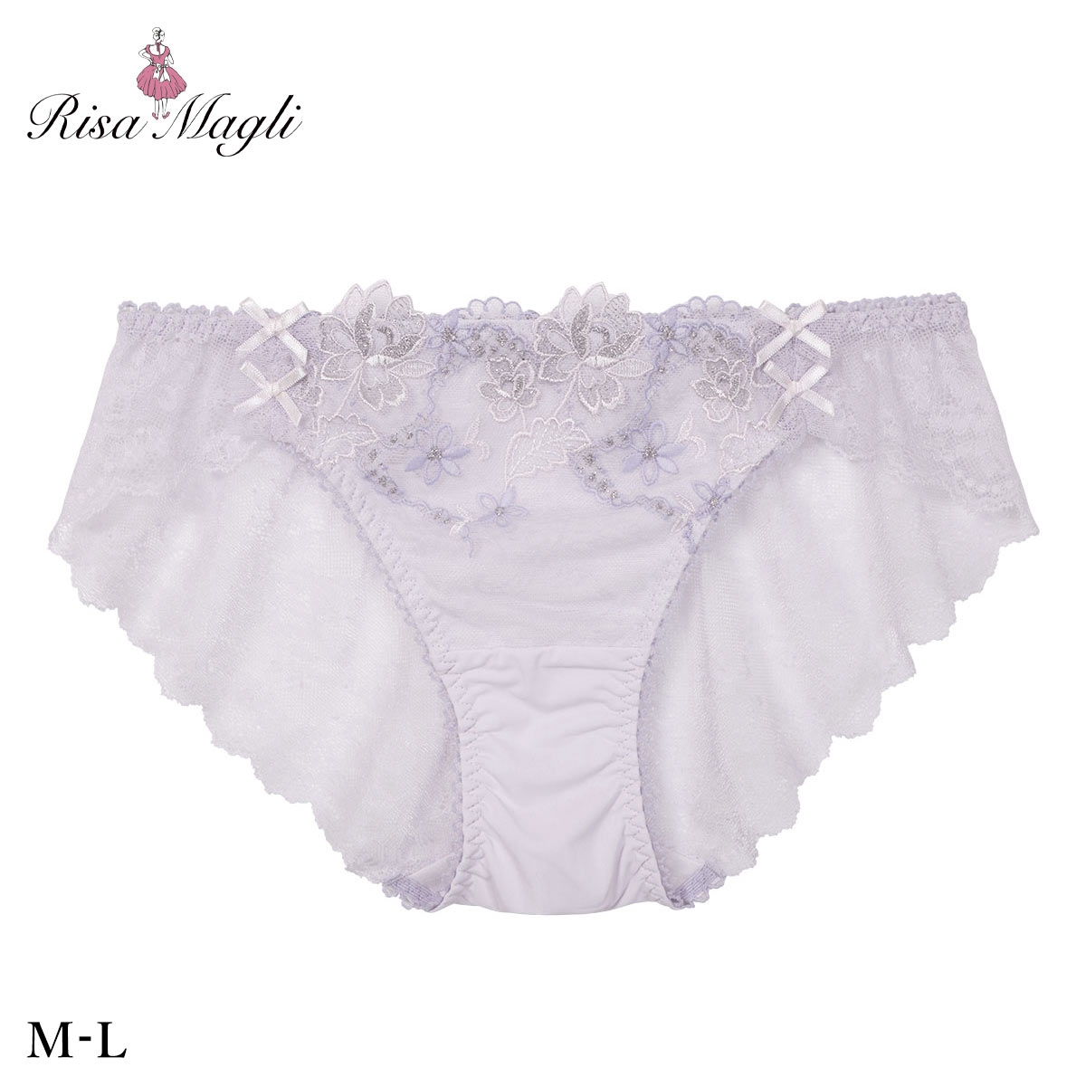 リサマリ セーヌ レースショーツ バックレース Risa Magli(LV-ラベンダー-M)