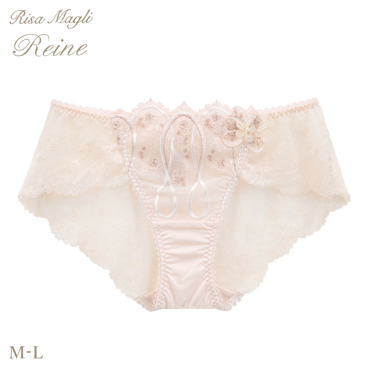 リサマリ レーヌ ティターニア レース ショーツ バックレース Risa Magli Reine(LPI-薄ピンク-M)