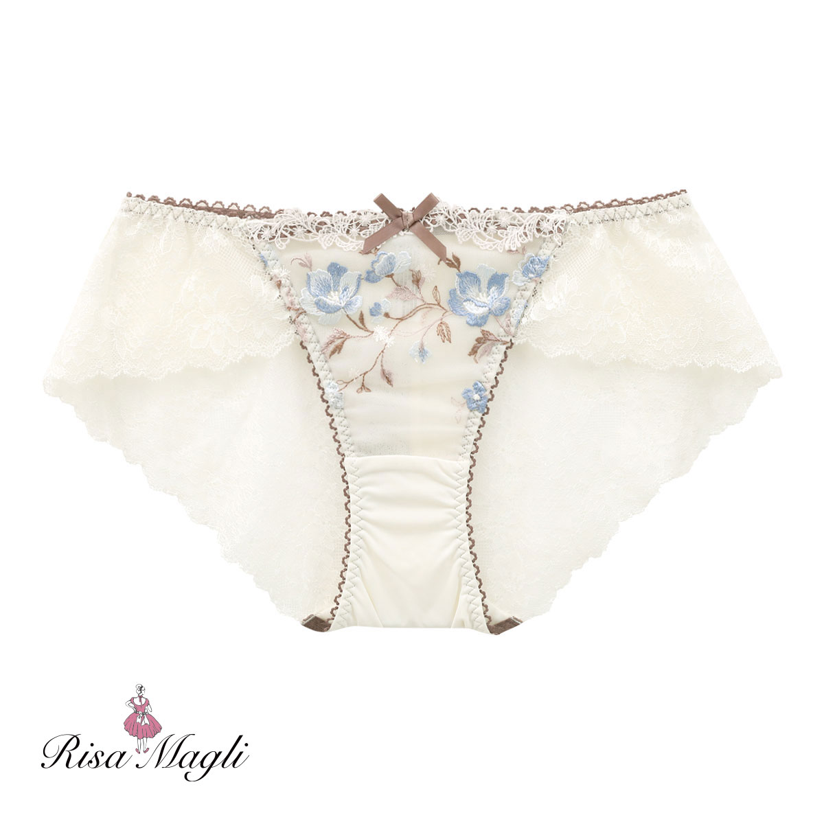 リサマリ Risa Magli ミステル レースショーツ バックレース 単品(CR-クリーム-M)