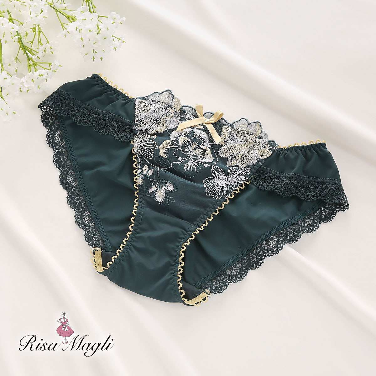 リサマリ Risa Magli アルメル ノーマル ショーツ 単品(GR-グリーン-M)