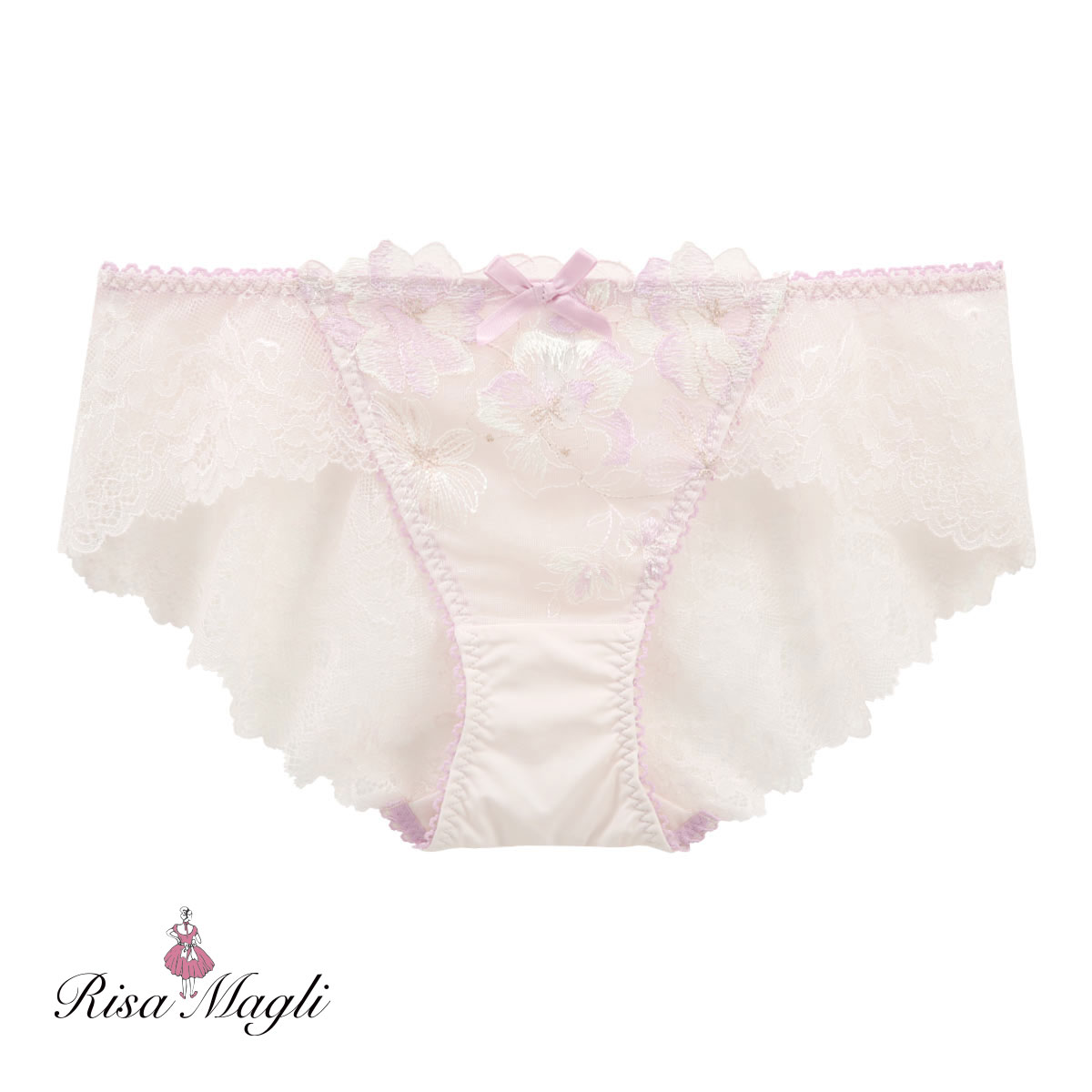 リサマリ Risa Magli アルメル ショーツ スタンダード バックレース 単品(PI-ピンク-M)