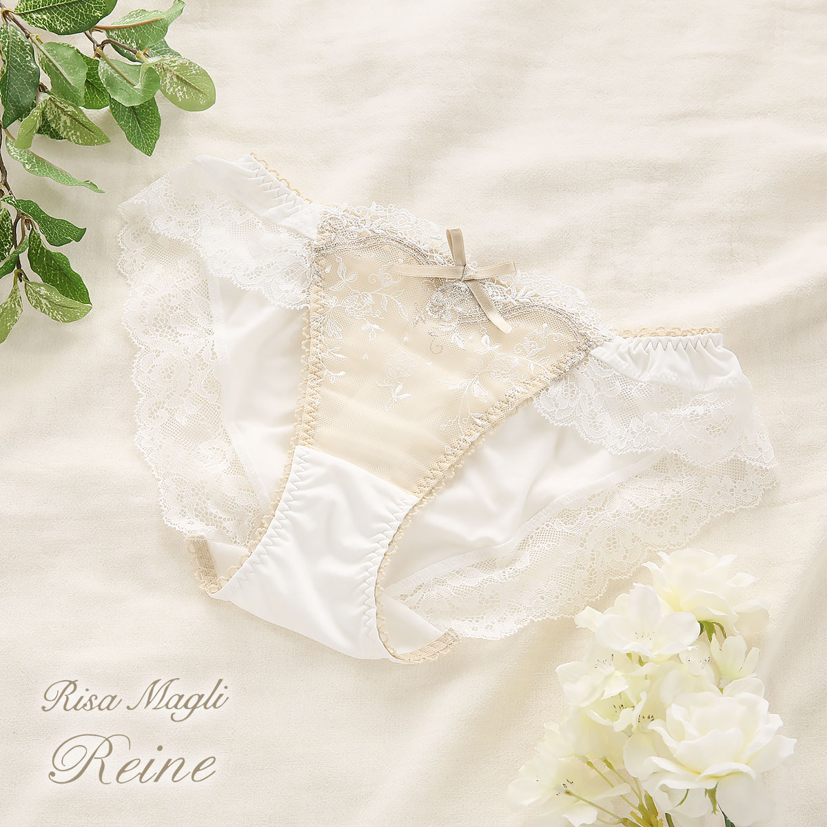 リサマリ Risa Magli レーヌ Reine アリアンナ ノーマル ショーツ 単品(WH-ホワイト-M)